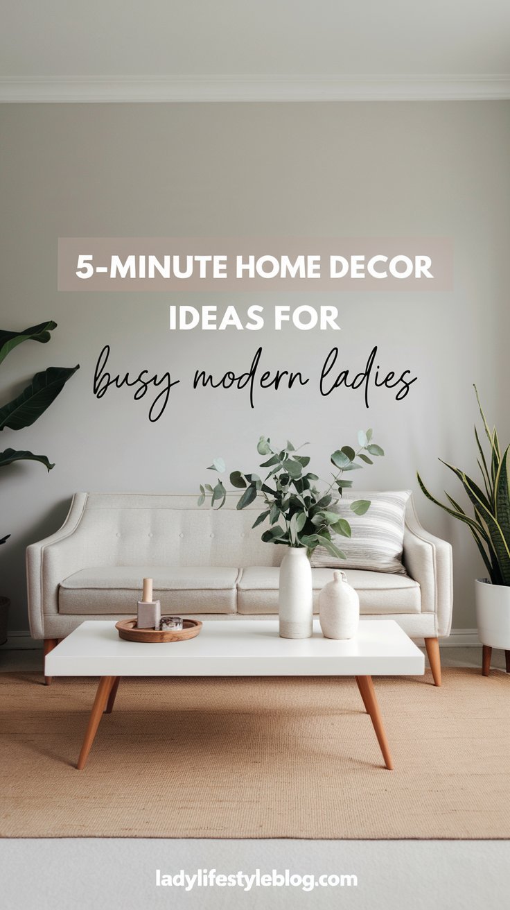 5-Minute Home Decor Ideas for Busy Modern Ladies