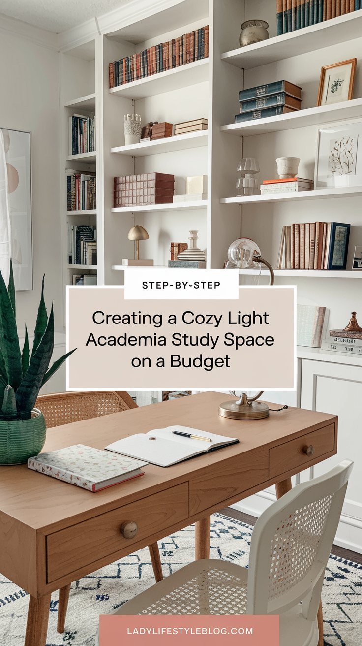 Creating a Cozy Light Academia Study Space on a Budget