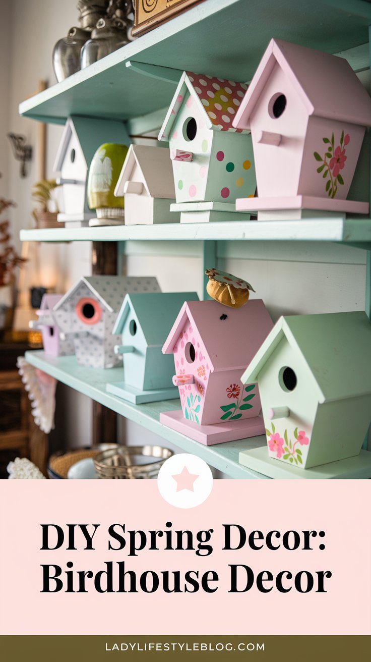 Spring Decoration Birdhouse Decor