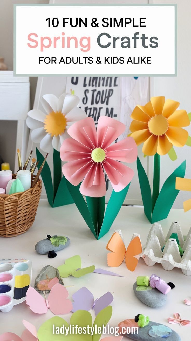 10 Fun & Simple Spring Crafts for Adults and Kids Alike