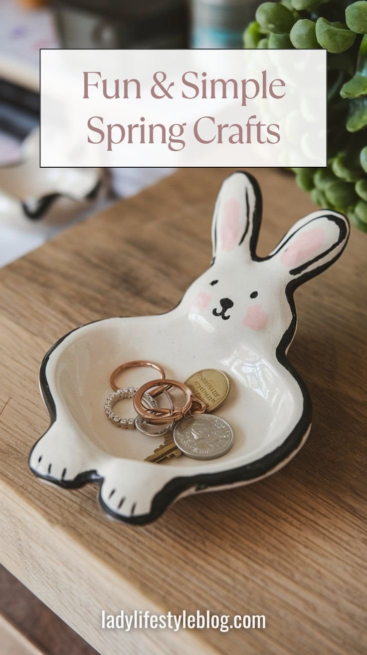 Bunny-Shaped Clay Trinket Dishes