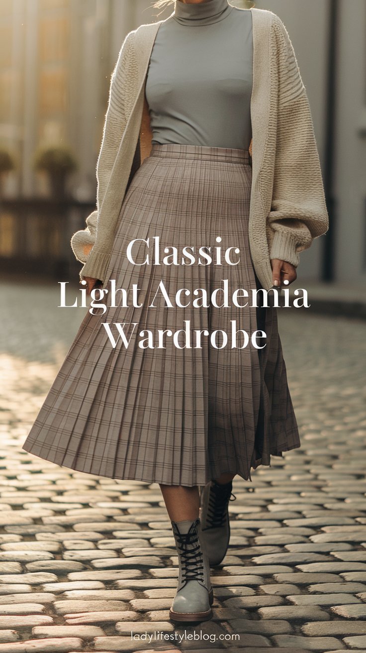 Classic Light Academia Wardrobe