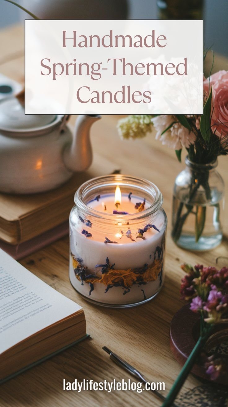 Handmade Spring-Themed Candles