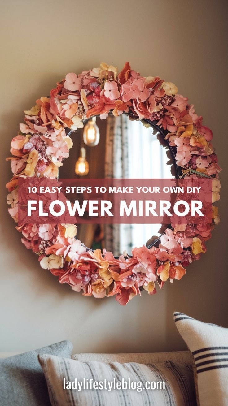 10 Steps to Make Your Own DIY Flower Mirror