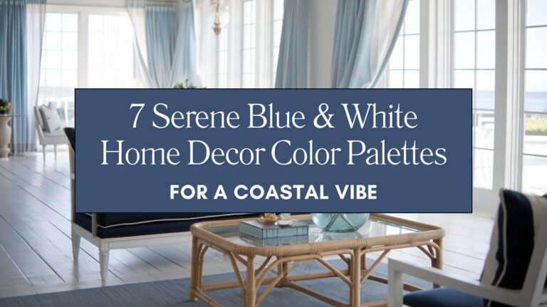 7 Serene Blue & White Home Decor Color Palettes for a Coastal Vibe Blog
