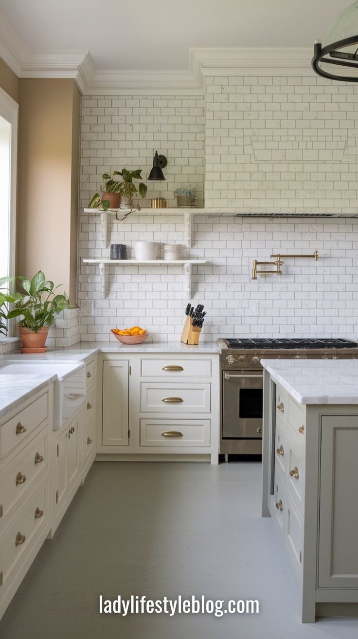 Classic White Subway Tile Backsplash