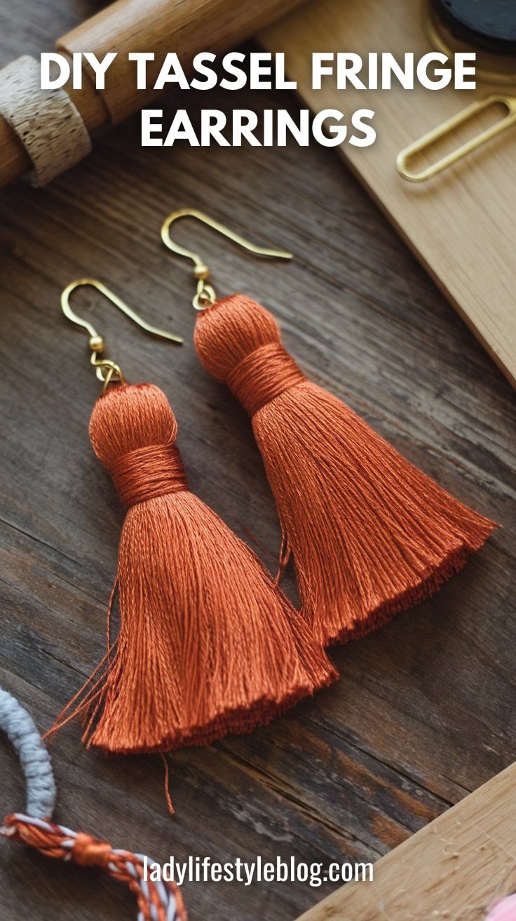 DIY Tassel Fringe Earrings