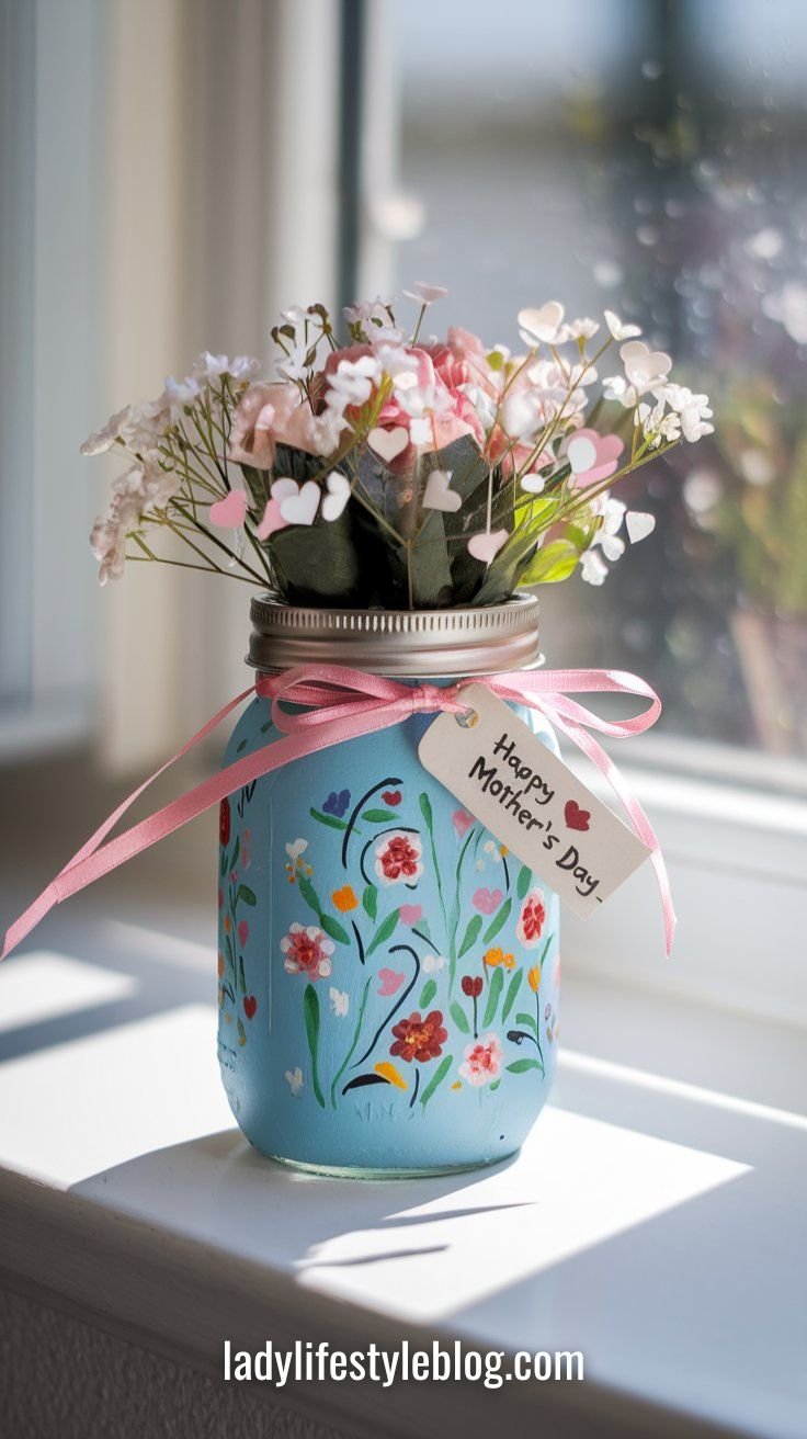 Decorated Mason Jar Vases