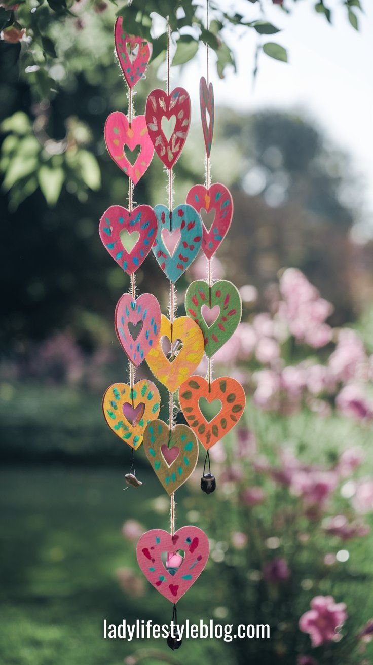Heart-Shaped Wind Chimes