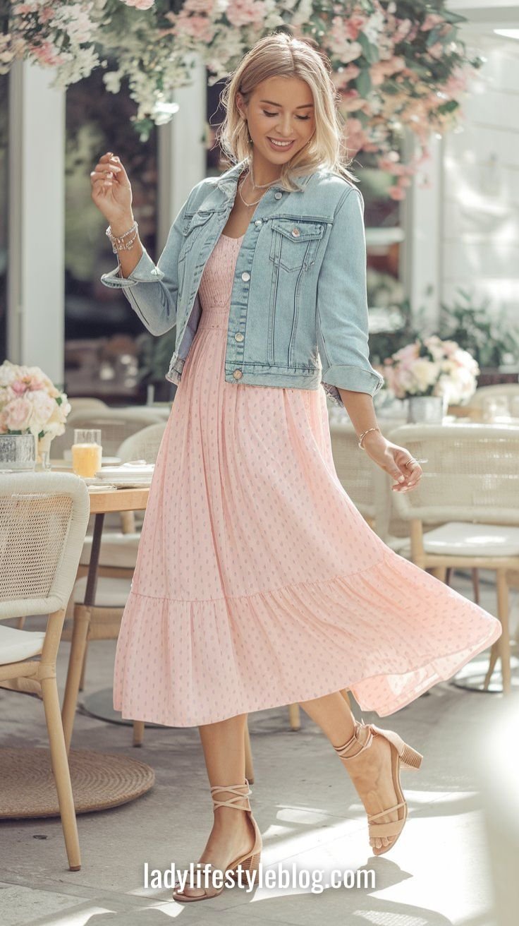 How to Style Denim Jackets with Dresses