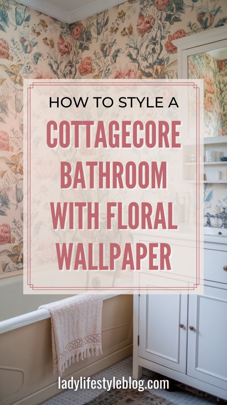 How to Style a Cottagecore Bathroom with Wallpaper