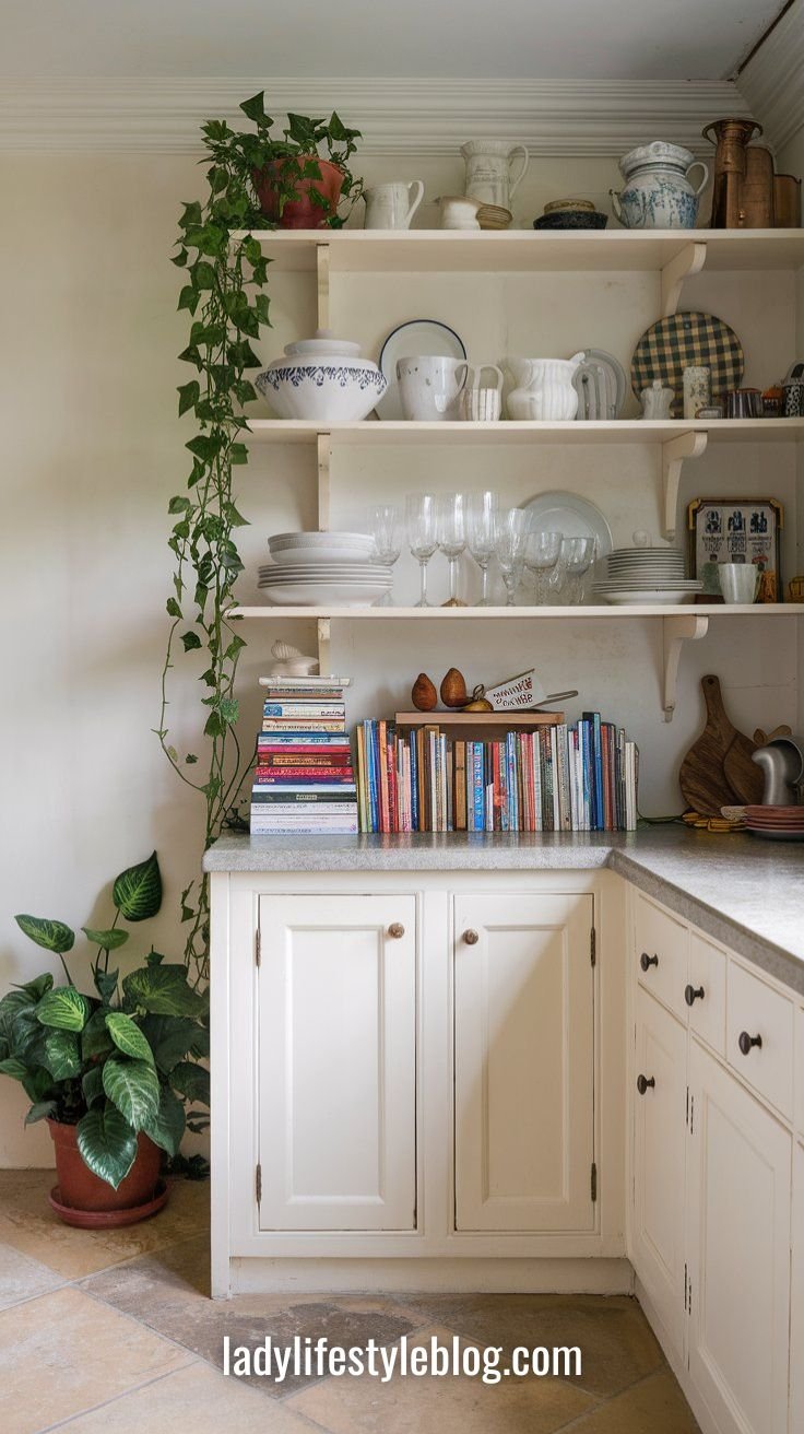 Open Shelving with Curated Decor