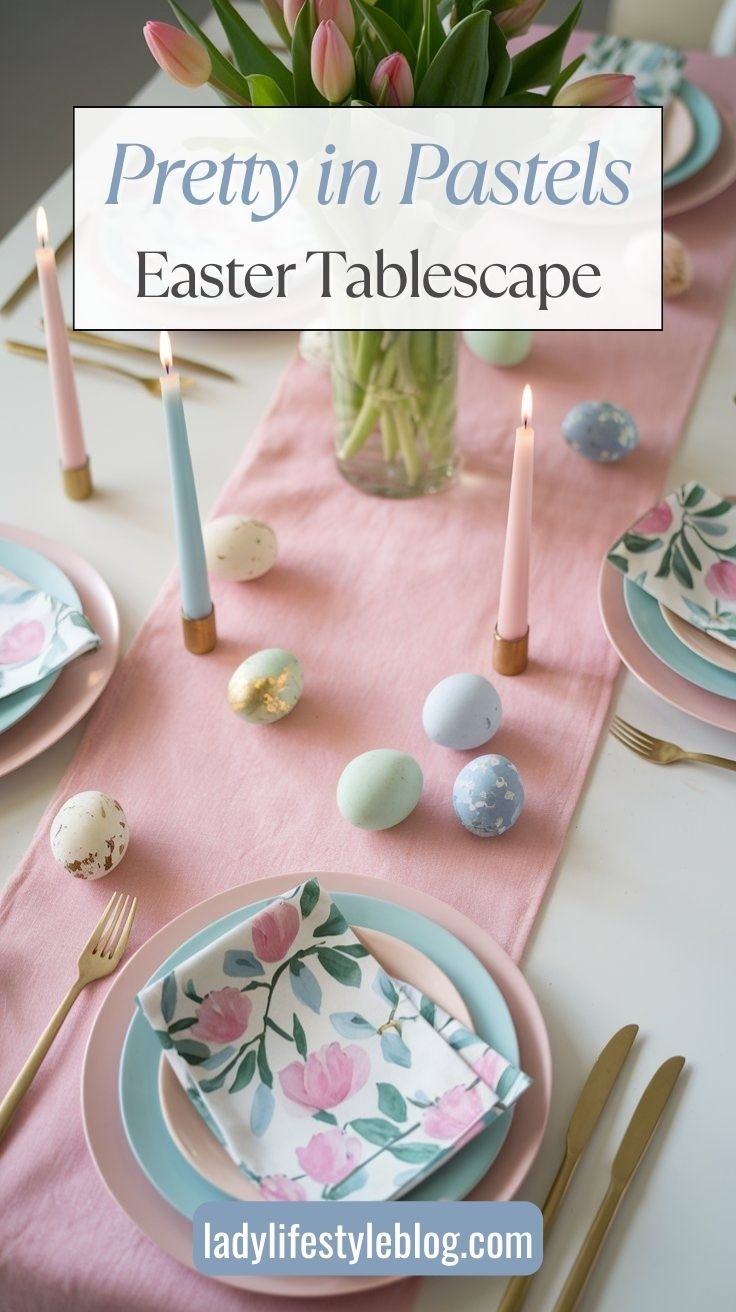 Pastel Easter Tablescape Ideas