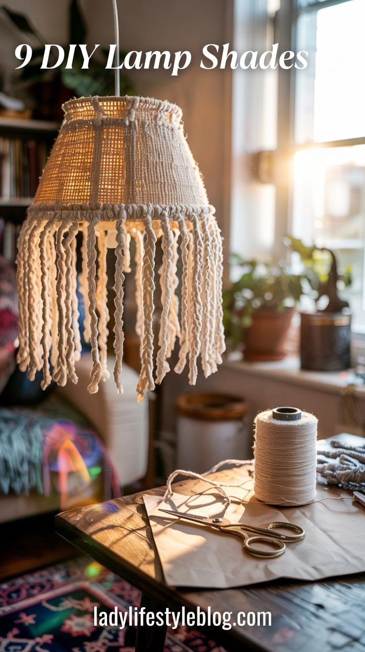 DIY Lamp Shade with Boho Fringe Magic