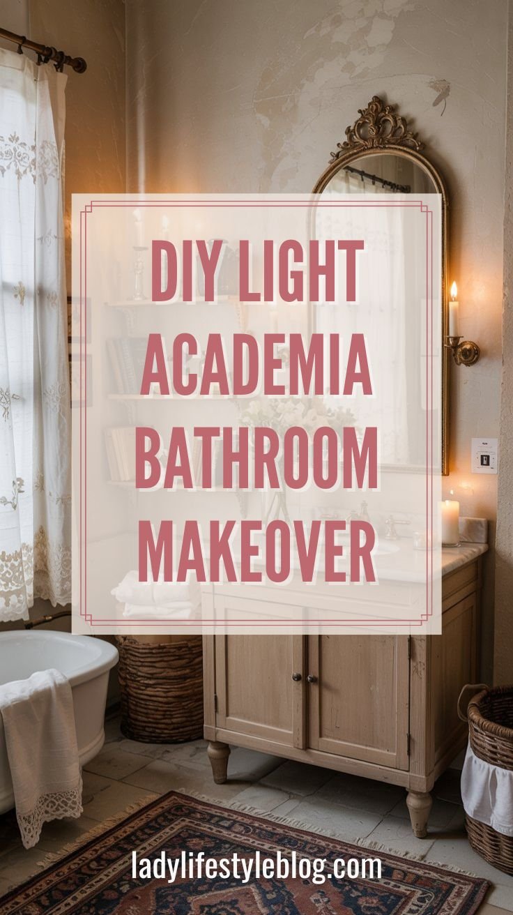 DIY Light Academia Bathroom Makeover