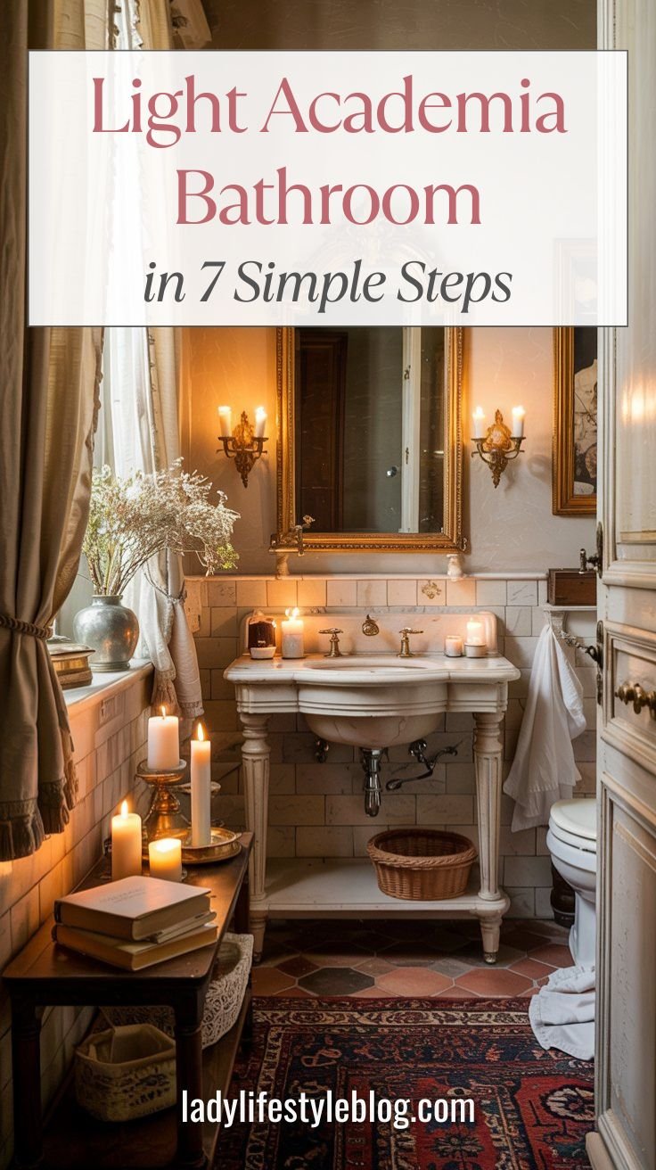 Light Academia Bathroom Makeover