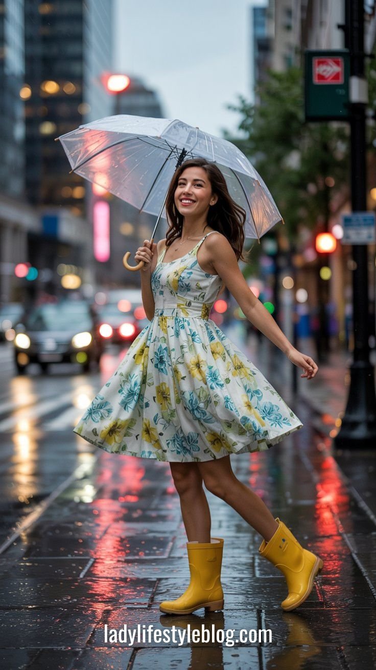The Classic Sundress Rain Boots Combo