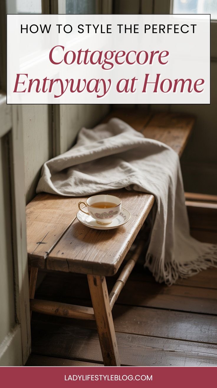 A Rustic Wood Bench for Effortless Cottagecore Charm