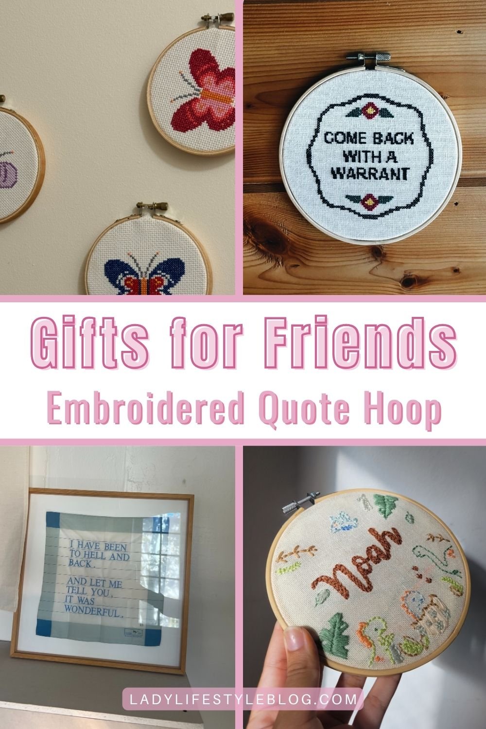 Embroidered Quote Hoop