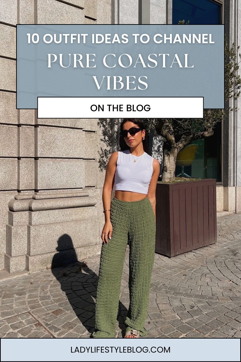 Coastal Summer Outfits with Breezy Wide-Leg Trousers and a Tank