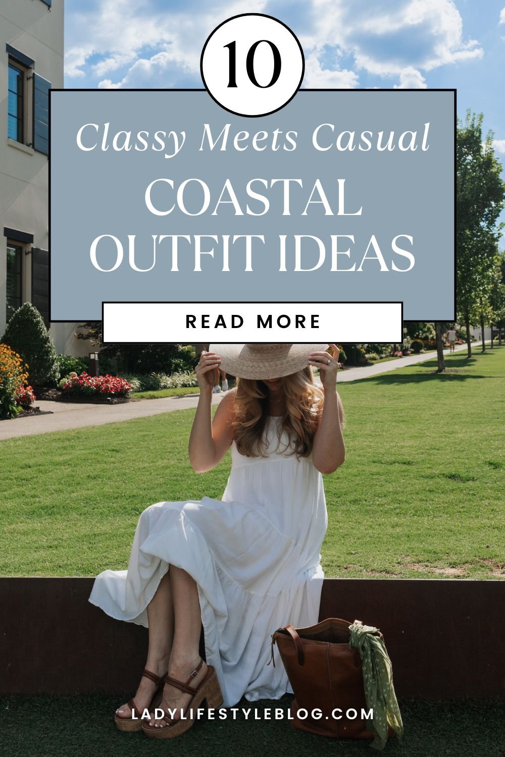 Coastal Summer Outfits with a Flowy White Dress