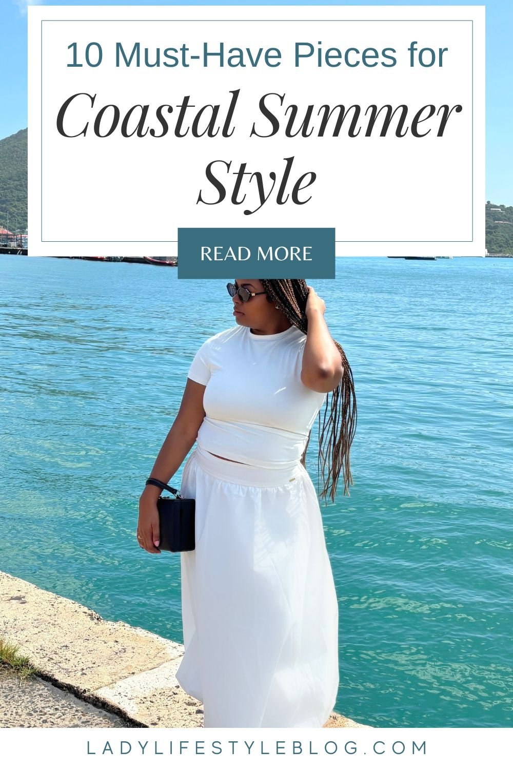 Coastal Summer Outfits with a Maxi Skirt and Tank Combo