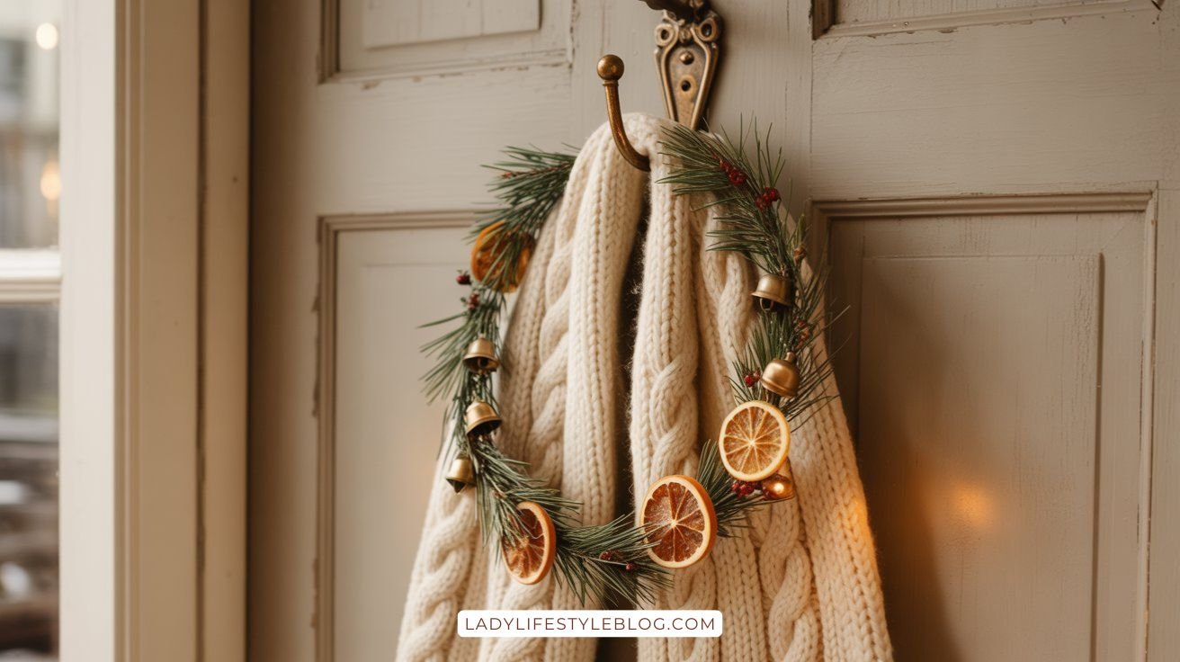 Cozy Christmas Entryway Styling for Tight Spaces