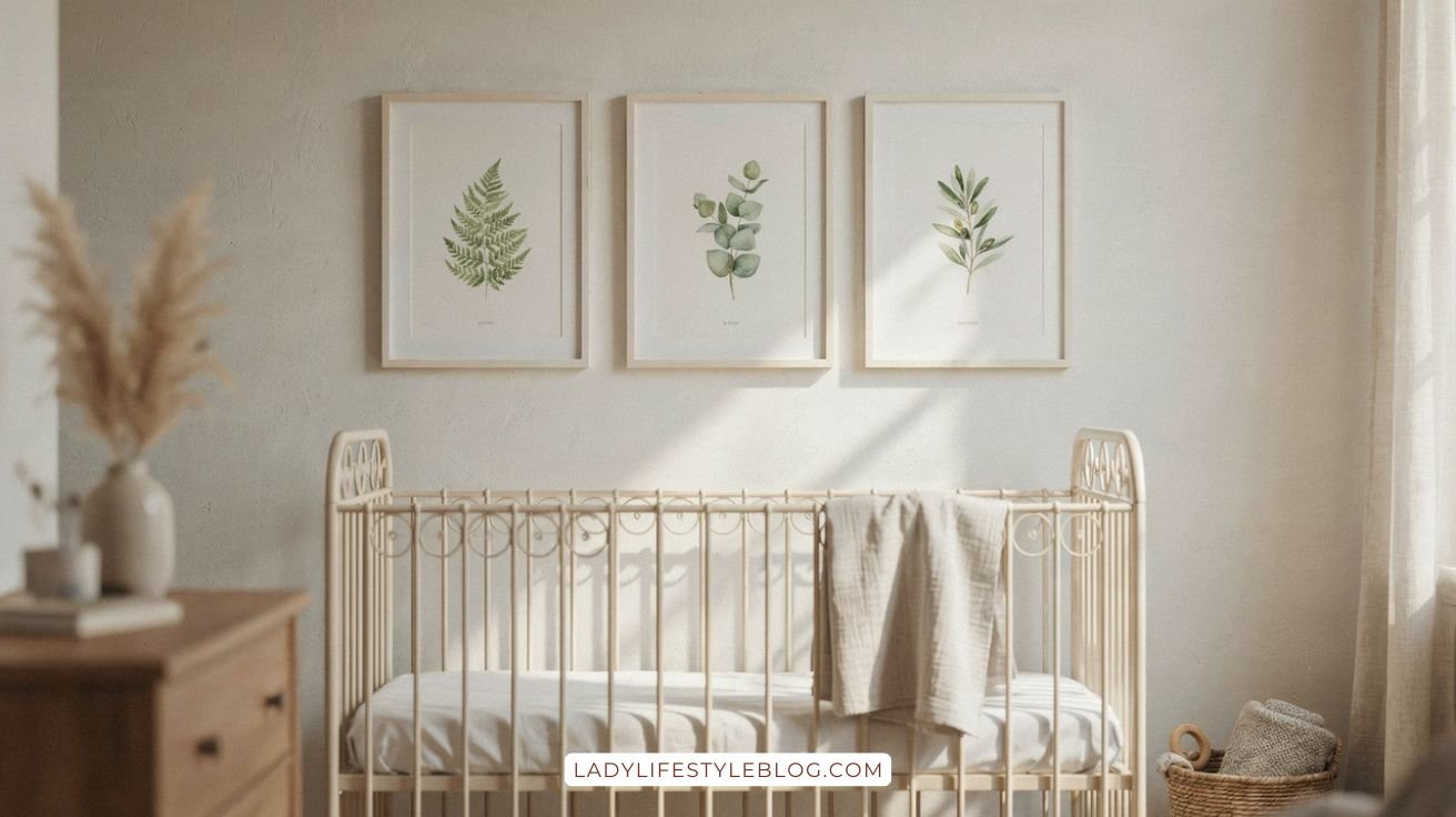 Botanical Prints Above the Crib