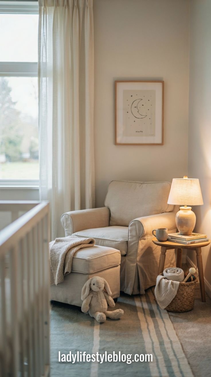 Cozy Nancy Meyers Nursery Reading Nook