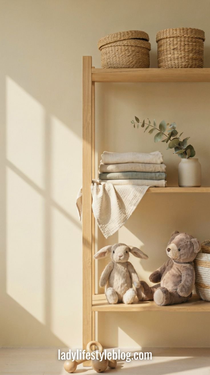Nursery Storage with Woven Baskets
